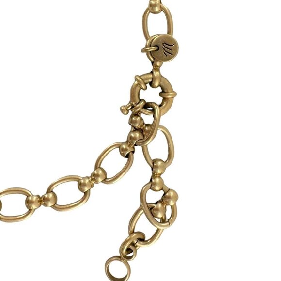 MADEWELL Framecraft Gold Black Tortoise Geometric Statement Necklace - Picture 6 of 7